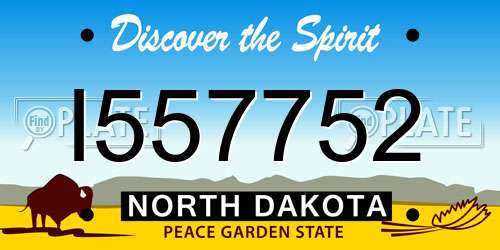 I557752 North Dakota License Plate