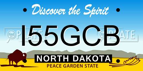 I55GCB North Dakota License Plate
