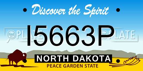 I5663P North Dakota License Plate