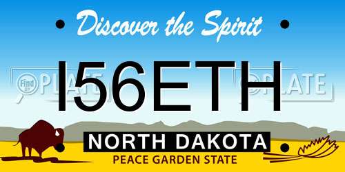 I56ETH North Dakota License Plate