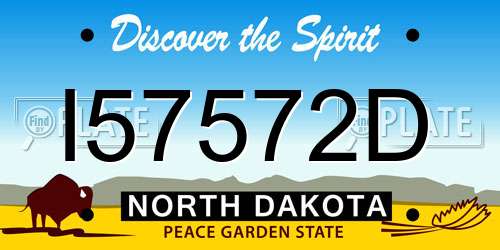 I57572D North Dakota License Plate