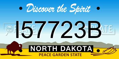 I57723B North Dakota License Plate