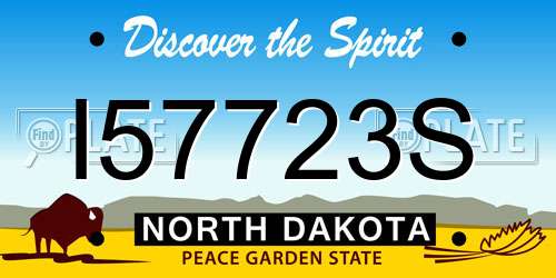 I57723S North Dakota License Plate