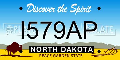 I579AP North Dakota License Plate