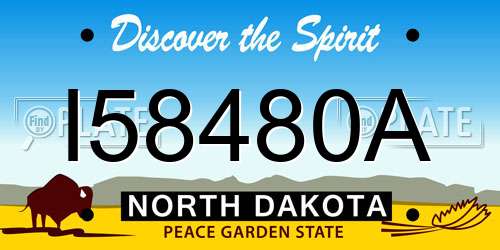 I58480A North Dakota License Plate