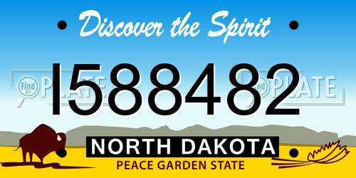 I588482 North Dakota License Plate