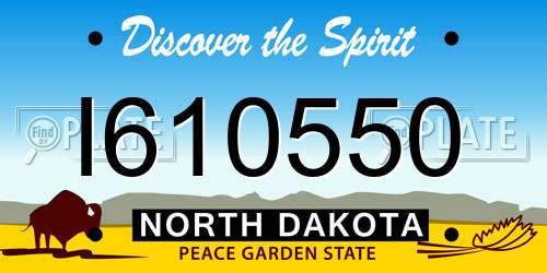 I610550 North Dakota License Plate