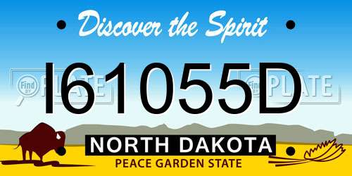 I61055D North Dakota License Plate
