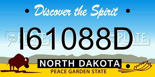 I61088D North Dakota License Plate