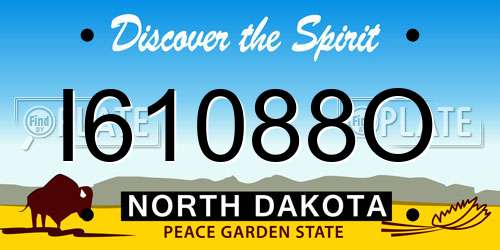 I61088O North Dakota License Plate