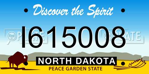 I615008 North Dakota License Plate