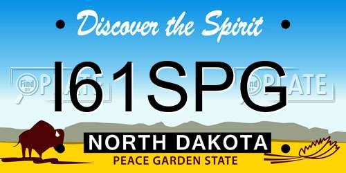 I61SPG North Dakota License Plate