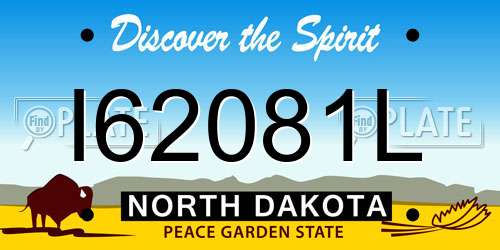 I62081L North Dakota License Plate