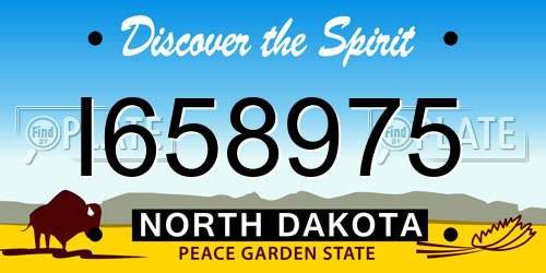 I658975 North Dakota License Plate