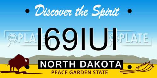 I69IUI North Dakota License Plate