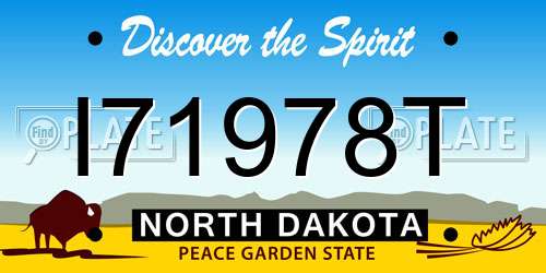 I71978T North Dakota License Plate