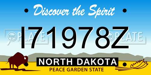 I71978Z North Dakota License Plate