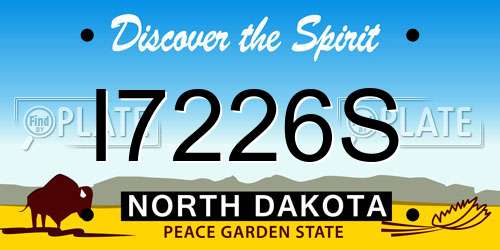 I7226S North Dakota License Plate