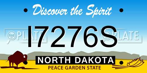 I7276S North Dakota License Plate