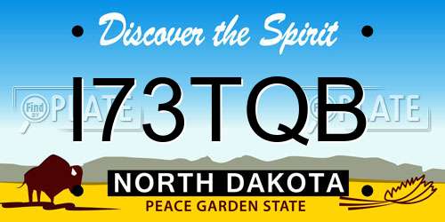 I73TQB North Dakota License Plate