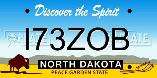 I73ZOB North Dakota License Plate