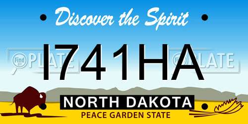 I741HA North Dakota License Plate