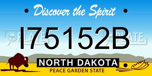 I75152B North Dakota License Plate