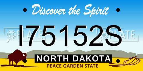 I75152S North Dakota License Plate