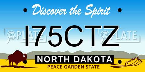 I75CTZ North Dakota License Plate