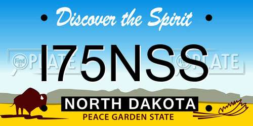I75NSS North Dakota License Plate