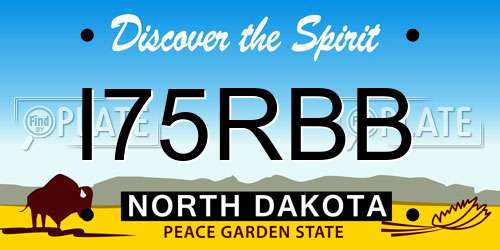 I75RBB North Dakota License Plate