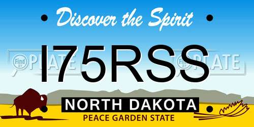 I75RSS North Dakota License Plate