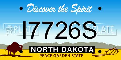 I7726S North Dakota License Plate