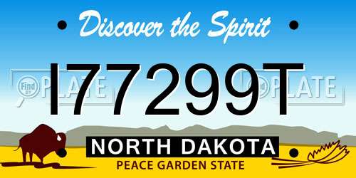 I77299T North Dakota License Plate