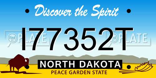 I77352T North Dakota License Plate