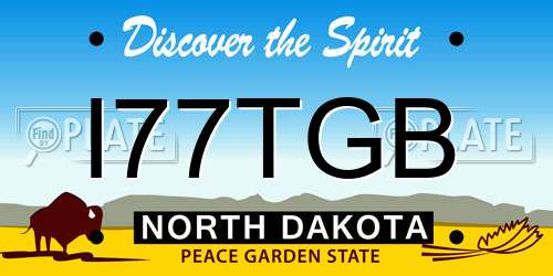 I77TGB North Dakota License Plate