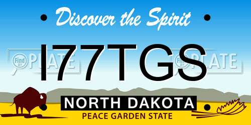 I77TGS North Dakota License Plate