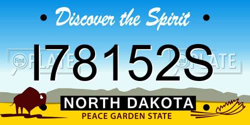 I78152S North Dakota License Plate