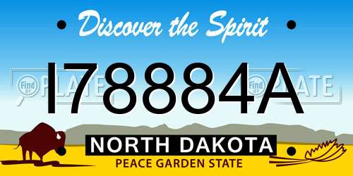 I78884A North Dakota License Plate