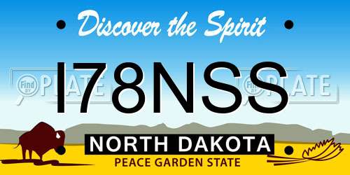 I78NSS North Dakota License Plate