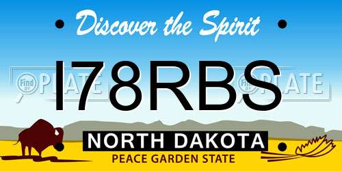 I78RBS North Dakota License Plate