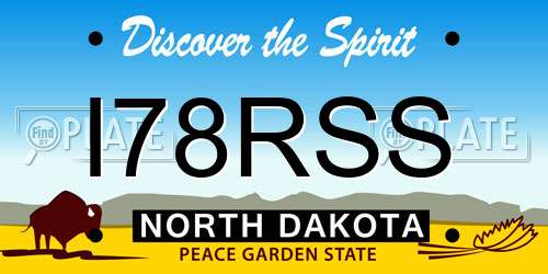 I78RSS North Dakota License Plate