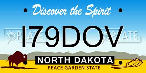 I79DOV North Dakota License Plate