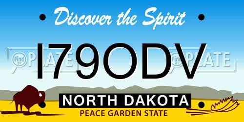 I79ODV North Dakota License Plate