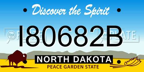 I80682B North Dakota License Plate