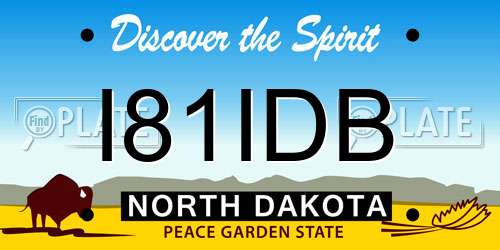I81IDB North Dakota License Plate