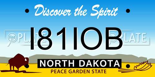 I81IOB North Dakota License Plate