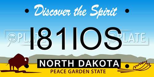 I81IOS North Dakota License Plate