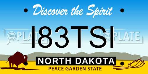I83TSI North Dakota License Plate