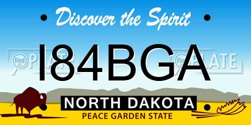 I84BGA North Dakota License Plate
